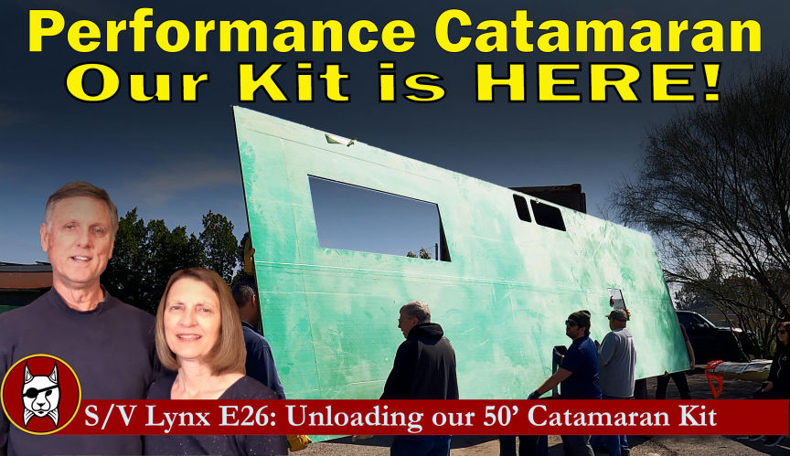 Unloading our Catamaran Kit